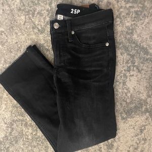 J Crew Black Demin 9" Demi Boot Crop jean in charcoal wash
